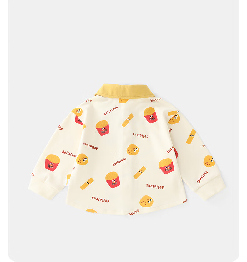 DUUDUU Kids Long Sleeve Shirt Spring Autumn Toddler Baby Top Base Layer Shirt French Fries 120 4