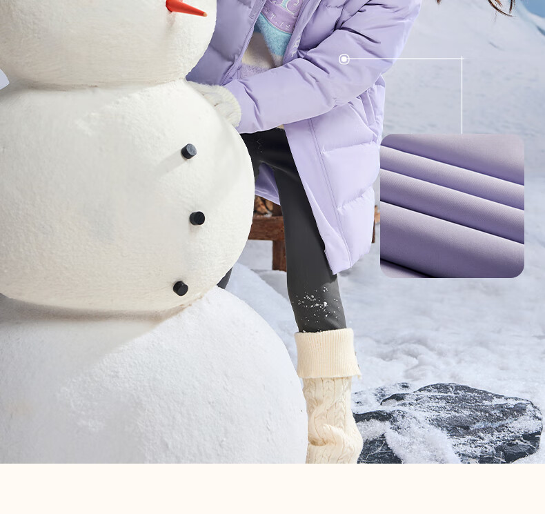 ANTA Kids Down Jacket Unisex Winter 2025 Warm Fleece-Lined Four-Protection Mid-Length Down Coat A72547980 8