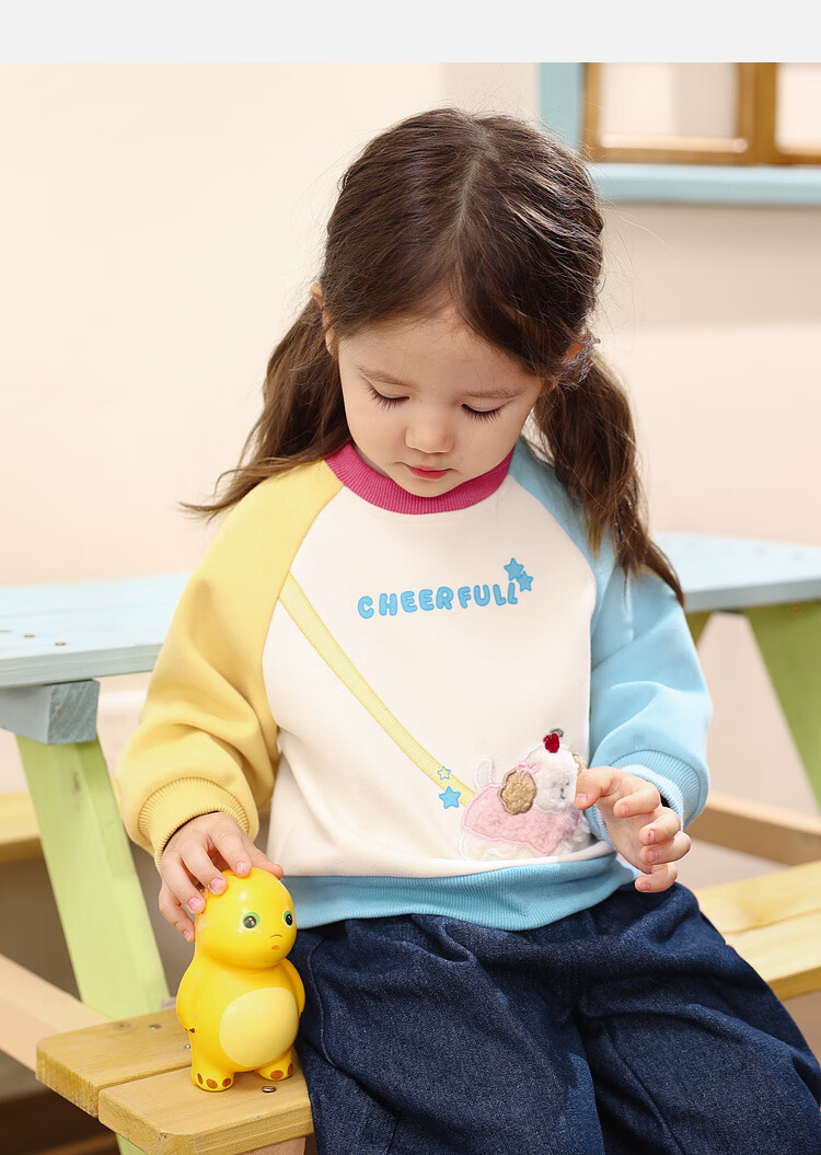 LUSON Little O Dad Baby Girl Toddler Raglan Sleeve Autumn Cartoon Cute Casual Sweatshirt New Year Outfit 22
