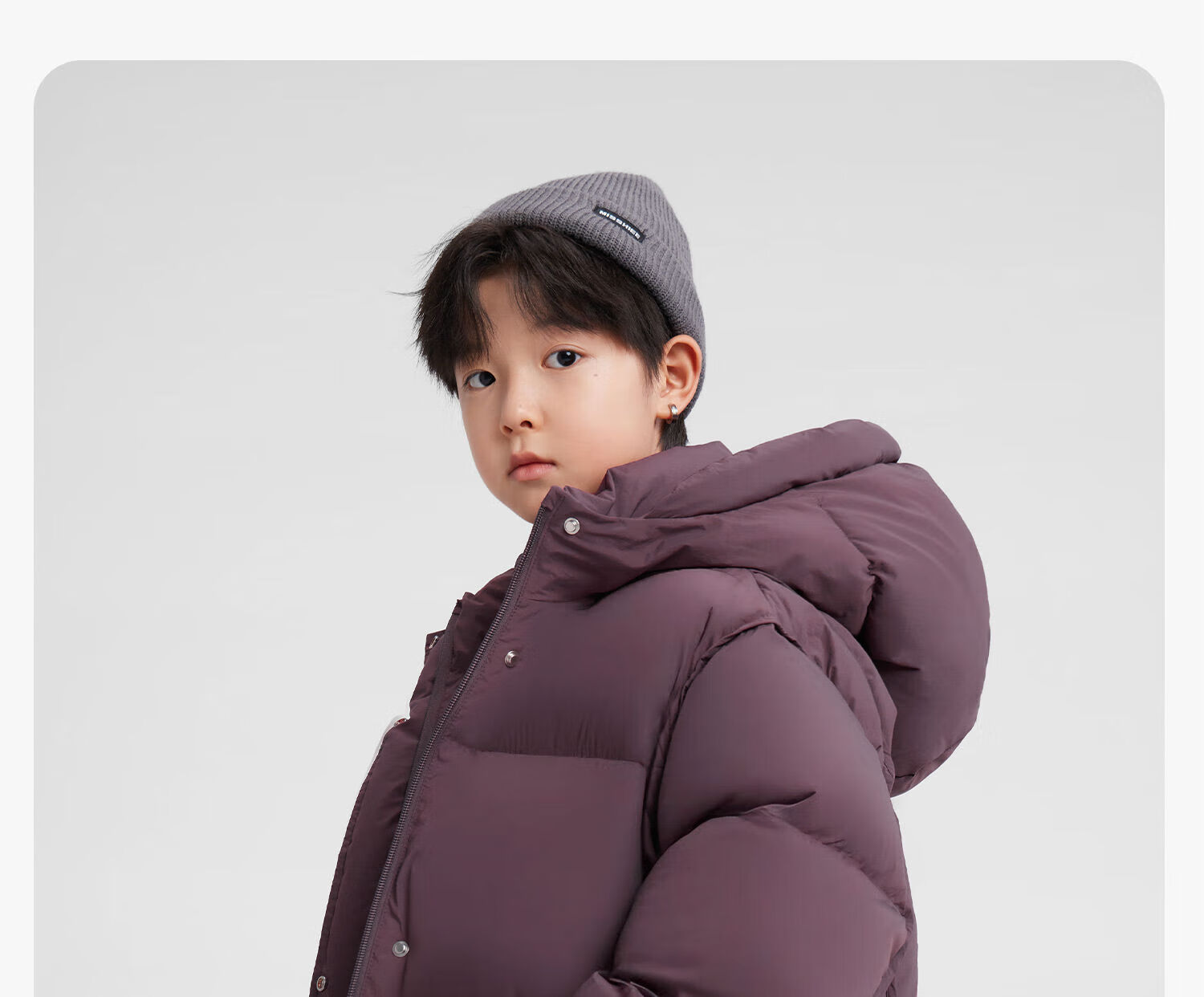 Zuo Xi Boys' Mid-Length Down Jacket Winter Warm Thickened Hooded Coat Red Size 130 New Year Outfit 60