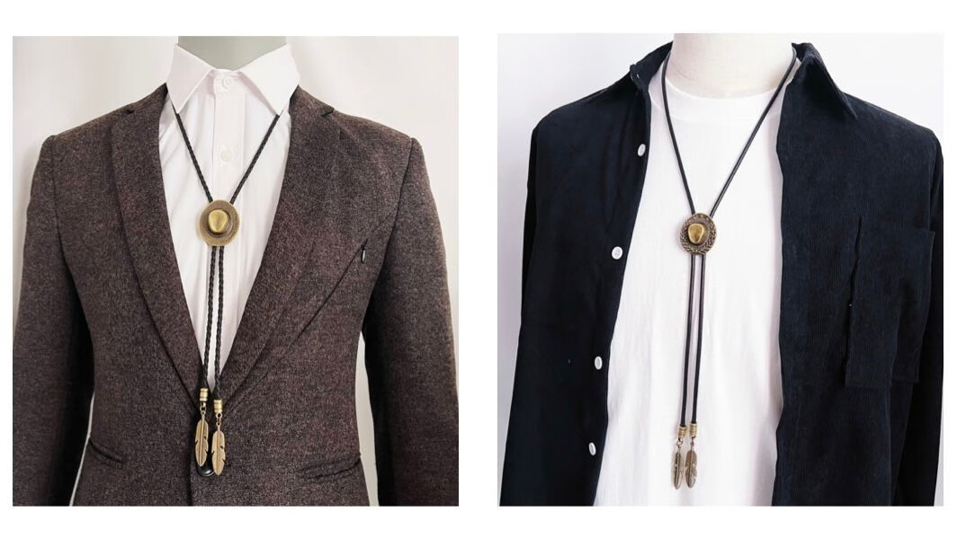 西部牛仔波洛领带欧美个性休闲风bolo tie波洛领结时尚领绳项链 尼龙