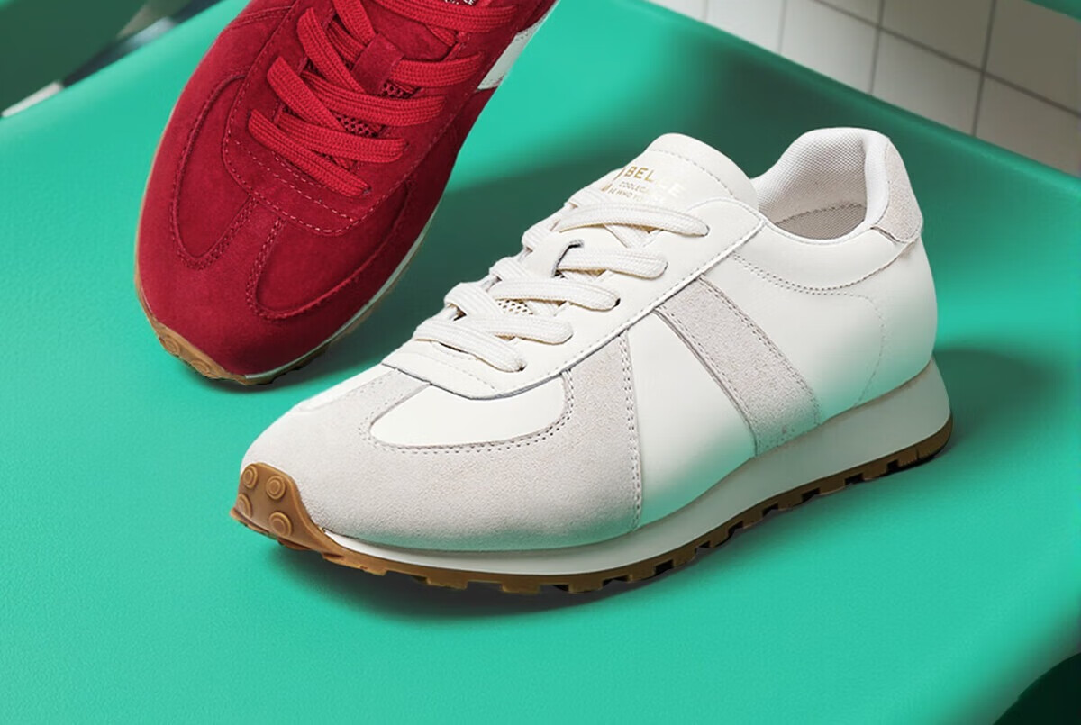 Belle Lightweight Oxygen Agan Training Shoes for Women Student Autumn New Lightweight Height Increasing Casual Shoes B2660CM5 Cream White 36 13