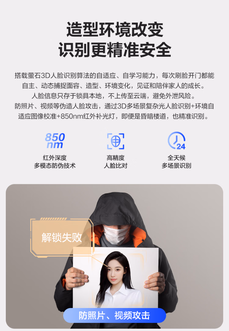 萤石指纹锁Y5000FVP