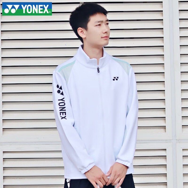 YONEX Autumn Winter Badminton Long Sleeve Hoodie Jacket Sportswear Men’s 150094BCR White L 1
