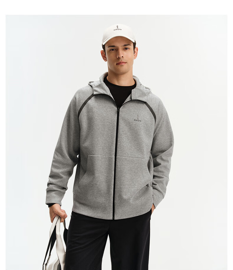 Biyinlefen [Ultra Soft Air Layer] 2025 Autumn New Men's Casual Sports Soft Oversized Hooded Jacket 7