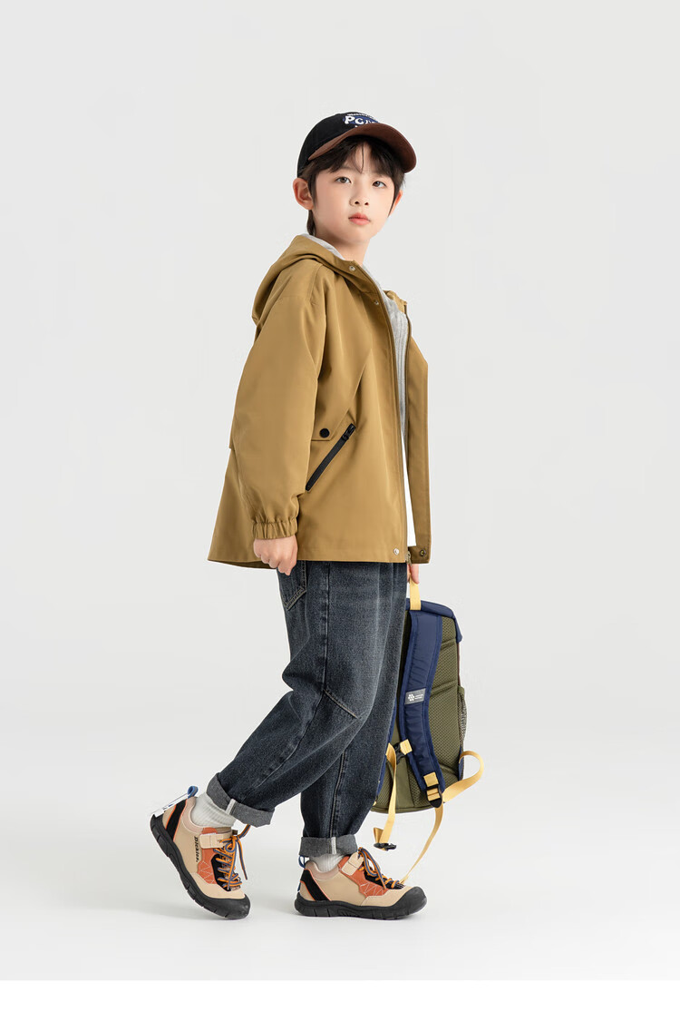 Duoduo Family 2026 Spring Autumn Kids Hiking Jacket Outdoor Warm Thin Fleece Water-Repellent Hooded Windproof Coat for Boys 20
