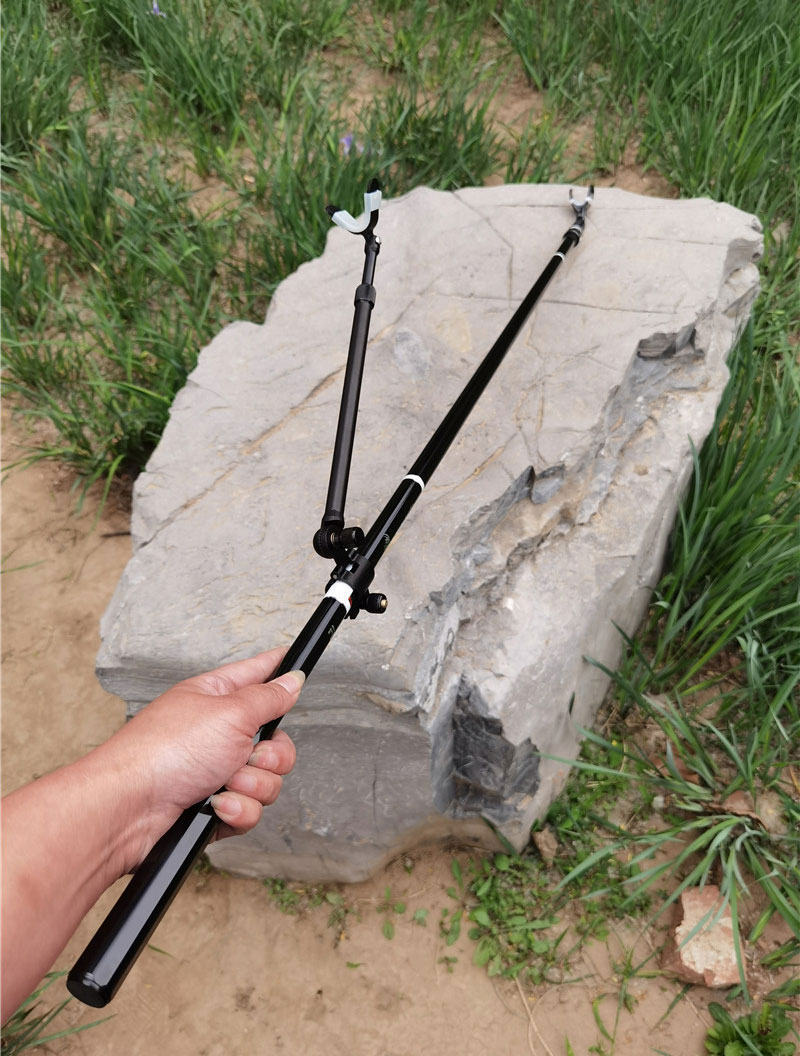 湛泸黑坑抄网杆飞抄竞技网杆碳素超轻超硬短节80厘米110抄竿2.1米 2.