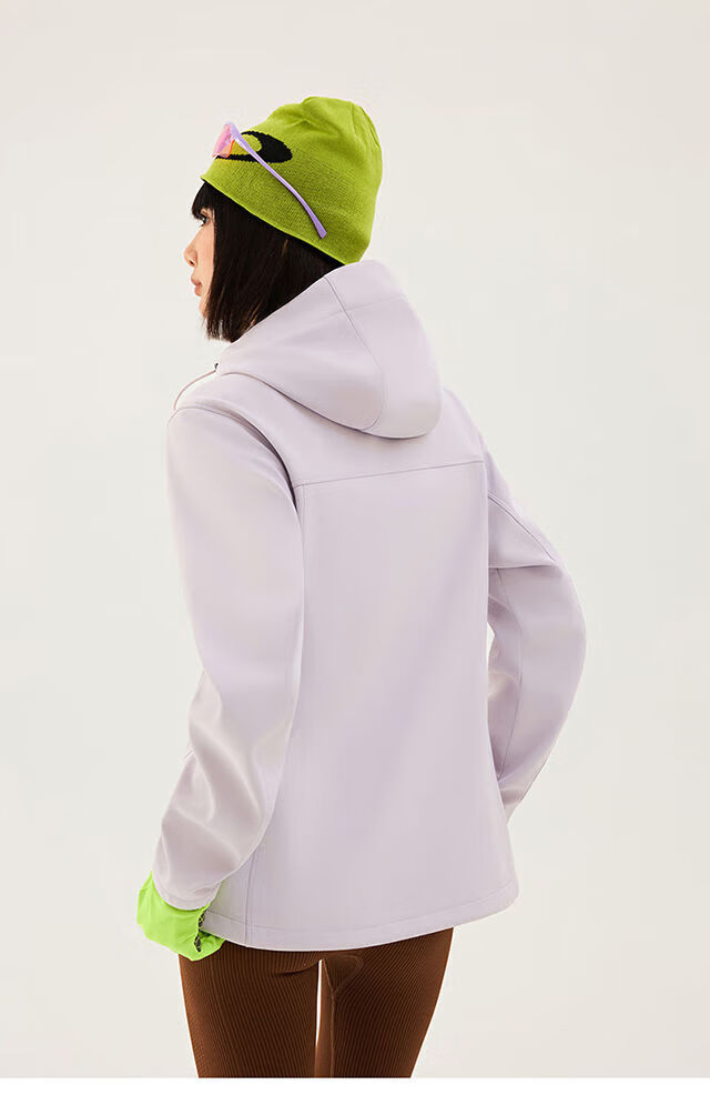 TECTOP Fleece-Lined Softshell Jacket Couples Outdoor Hiking Mountaineering Hooded Coat 43