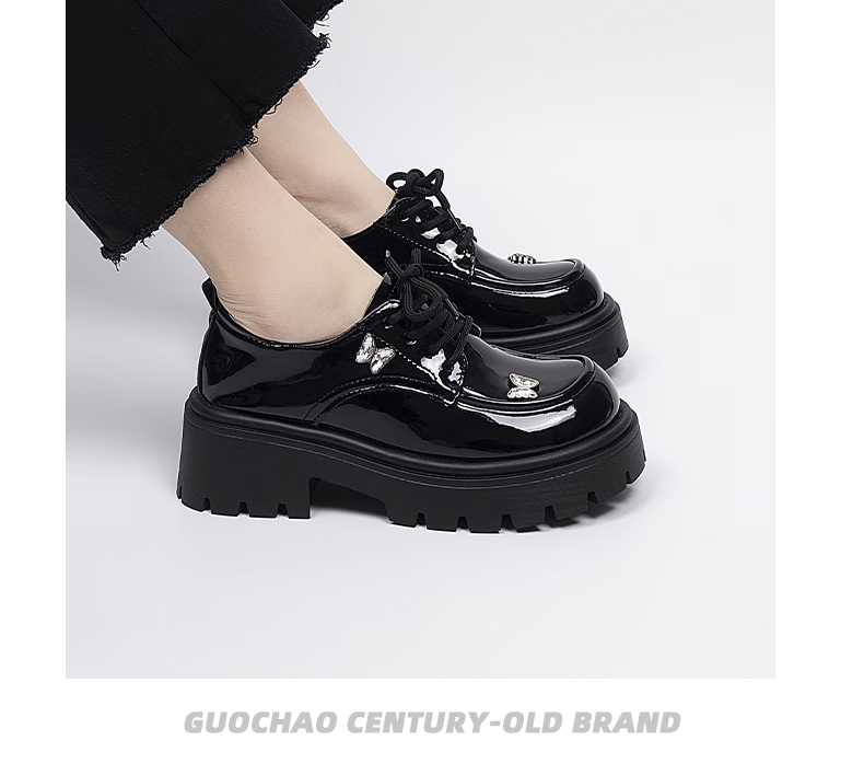 Global Platform Loafers Women 2026 New Summer Bowknot Versatile Casual Black Leather Shoes Height Increasing Flats 13