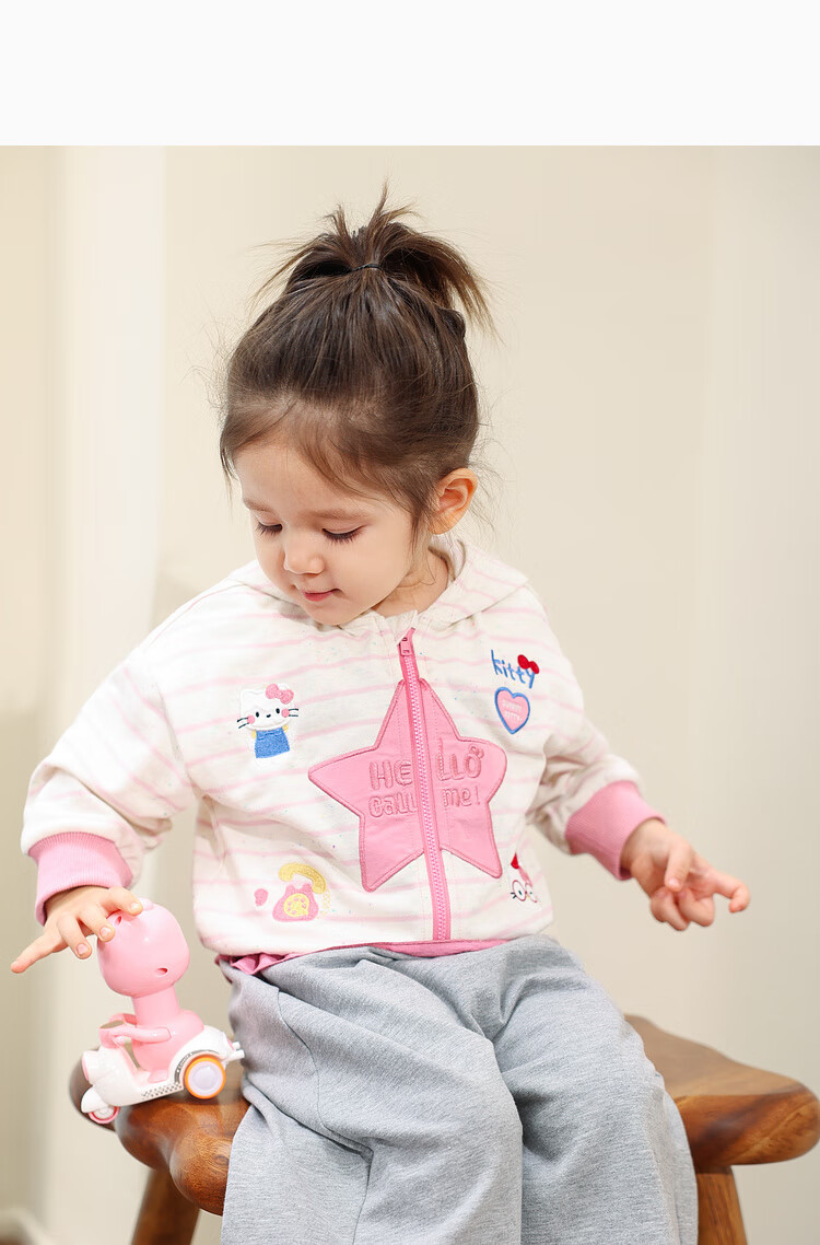 LUSON Little O Dad Baby Girl Autumn Outfit 2025 Spring and Autumn Long Sleeve Sweatshirt Jacket and Pants Baby Clothes 10