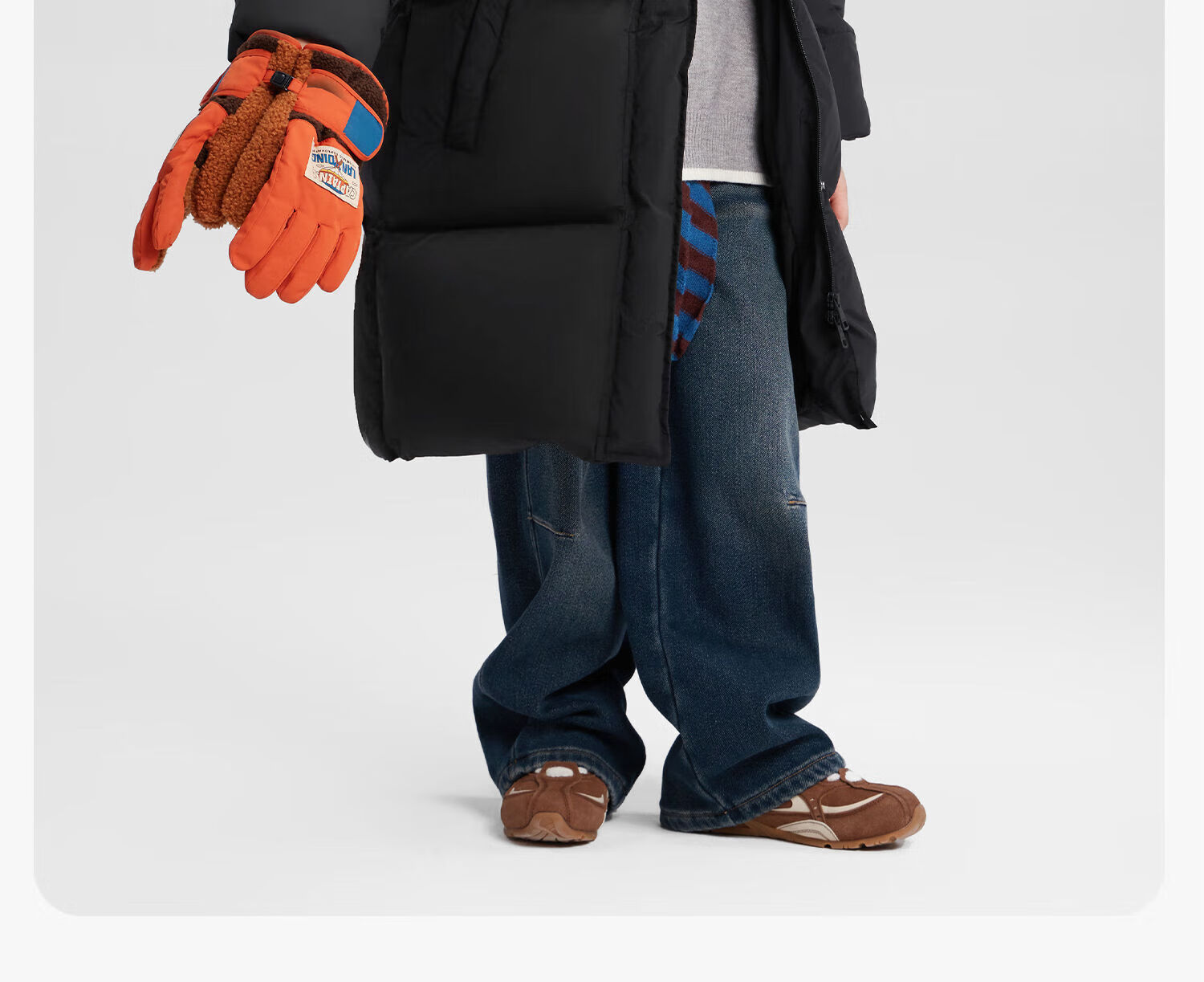 Zuo Xi Boys' Mid-Length Down Jacket Winter Warm Thickened Hooded Coat Red Size 130 New Year Outfit 29