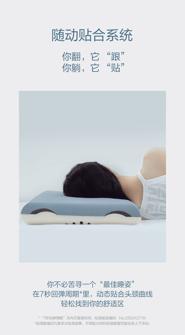 FUANNA Smart Core Deep Sleep Pillow Pro Washable Memory Foam Neck Support Pillow for Adults Cervical Pillow Sleep Aid Pillow Core 8cm 3