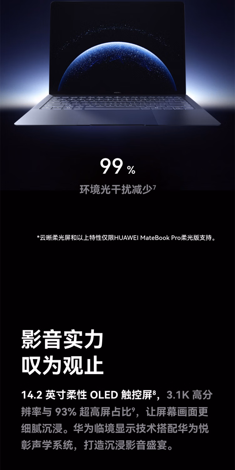 HUAWEI MateBook Pro 14.2英寸 32GB 1TB 宣白 标准版插图7