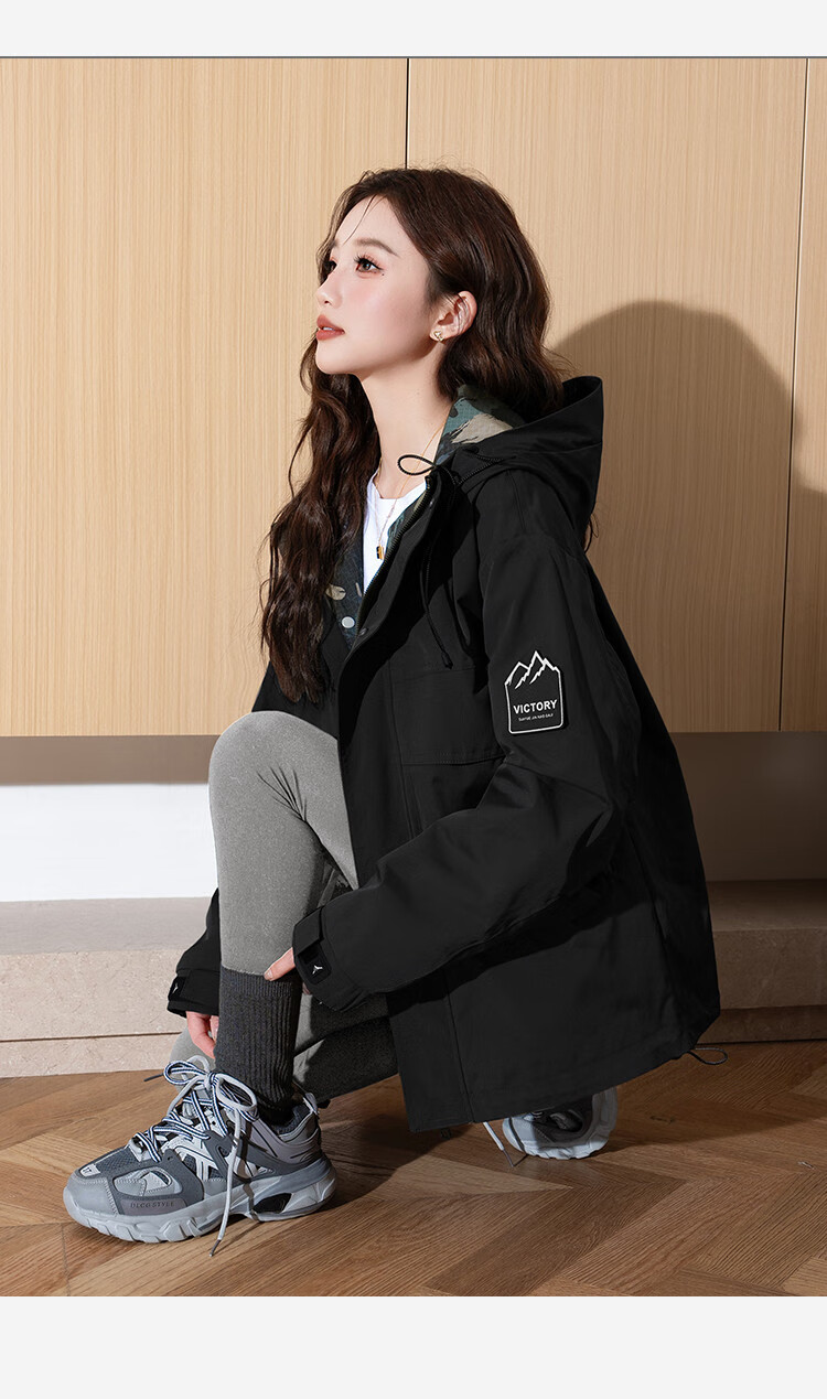 TonLion 2026 Women's Hooded Loose Workwear Stylish Comfortable Casual Jacket 45