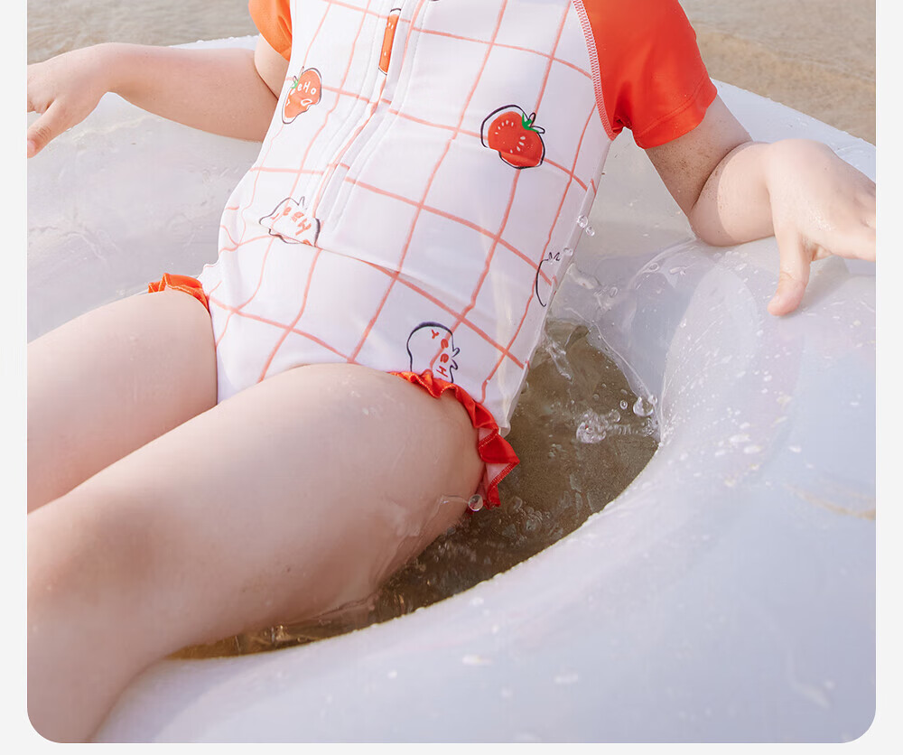 YEEHOO Kids Short Sleeve One-Piece Swimsuit Unisex Children's Thermal Spring Swimwear Summer Sun Protection UPF50+ 10