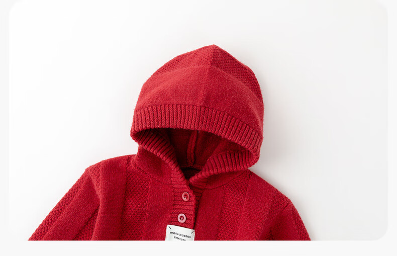 Dudu Baby Hooded Sweater Winter Kids Pullover Top Boys Girls Autumn Winter Clothing Gray 120 21
