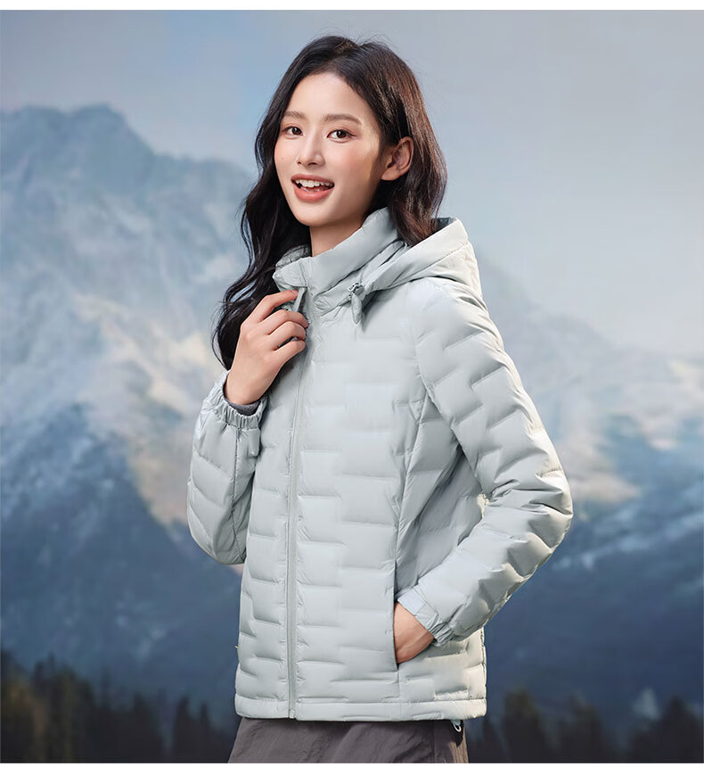 YAYA Lightweight Down Jacket Women 2025 Autumn Winter New Casual Versatile Short Hooded Comfortable Warm Duck Down Coat 19