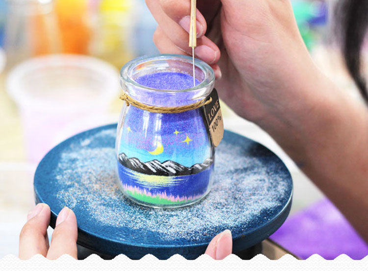 抖音同款圣诞节创意沙画瓶走心生日礼物送女生闺蜜手工diy沙瓶画 一路