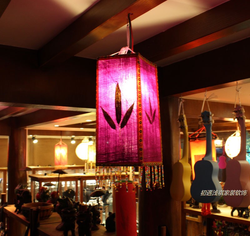 手工灯笼纸灯笼民族风手工麻线灯罩云南丽江东巴纸灯罩酒吧装饰灯笼