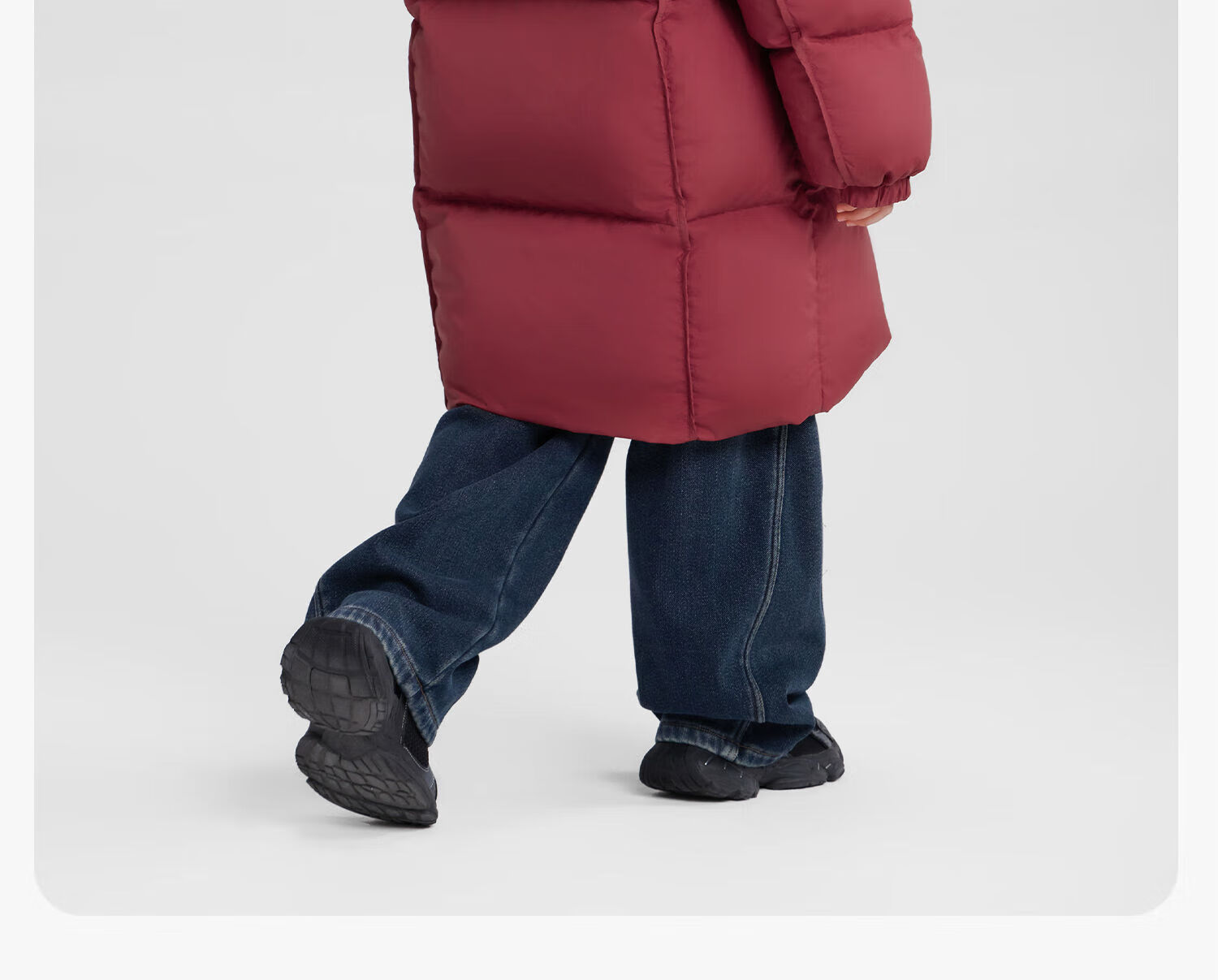 Zuo Xi Boys' Mid-Length Down Jacket Winter Warm Thickened Hooded Coat Red Size 130 New Year Outfit 47