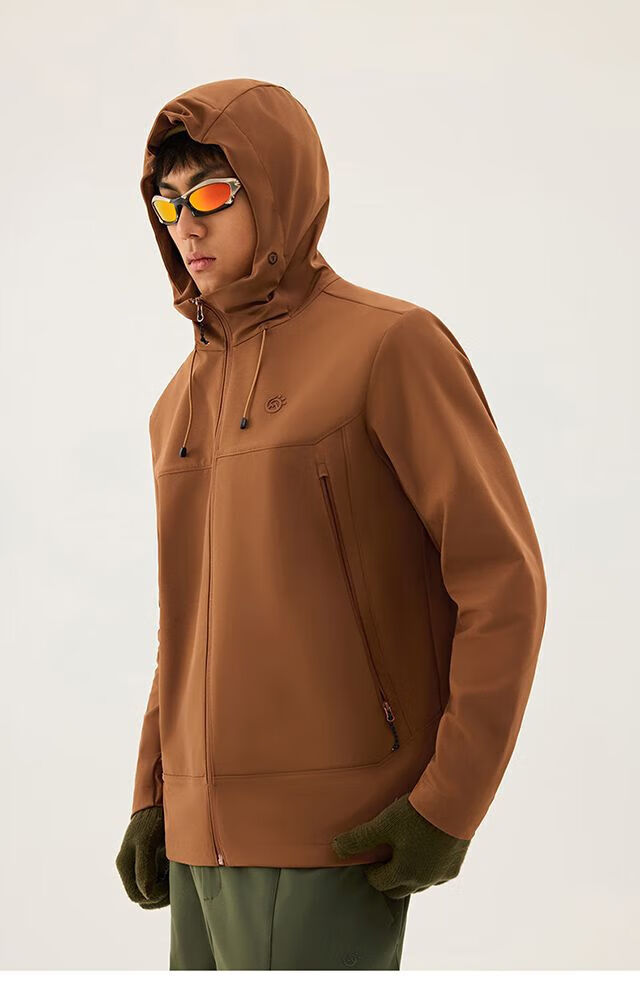 TECTOP Fleece-Lined Softshell Jacket Couples Outdoor Hiking Mountaineering Hooded Coat 31