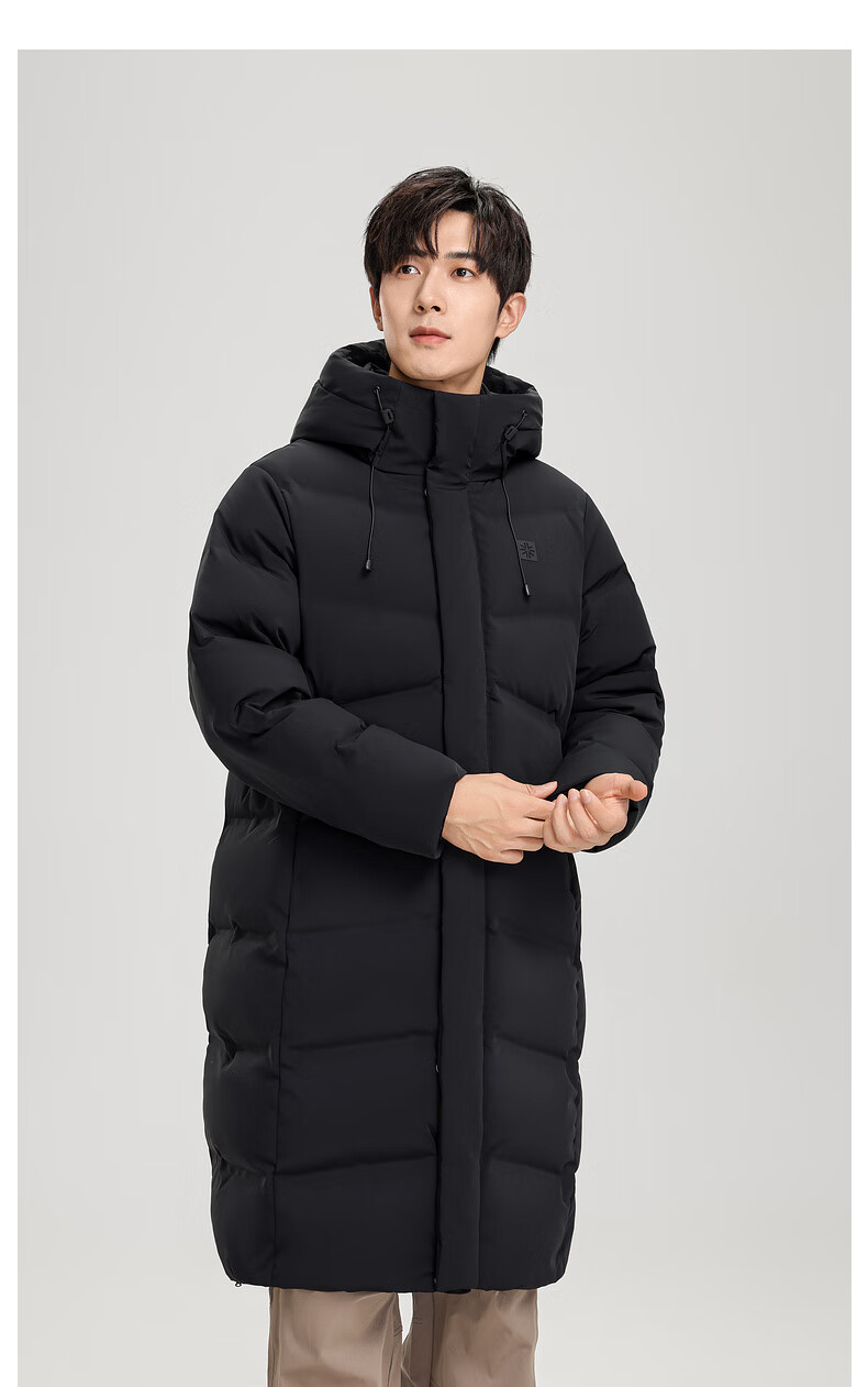 SNOWFLYING [Cheng Yi Same Style] [Goose Down] [Unisex] H-Fit Long Sports Hooded Down Jacket Outdoor 10