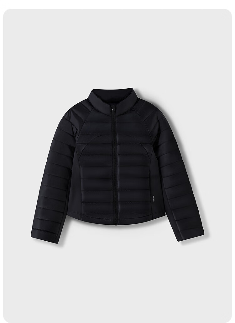 Annil Kids Girls Three-Proof Short Down Jacket 2025 Winter New Heated Black 130 2