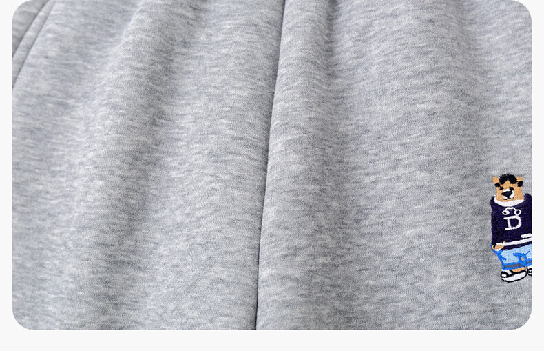 Dudu Boys Winter Thickened Pants Children's Fleece Casual Pants Girls Sports Pants Baby Warm Long Pants Gray 80 16