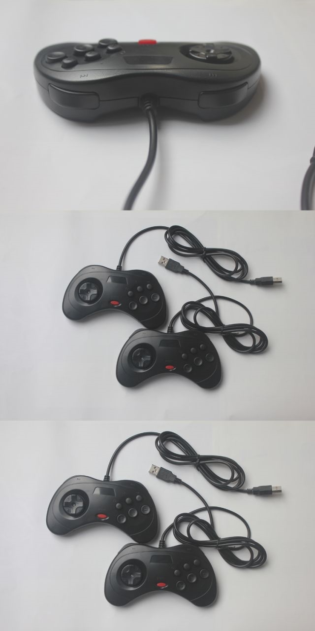 世嘉md黑卡幽游白书游戏手柄pc笔记本双人游戏机win10电脑usb有线安格