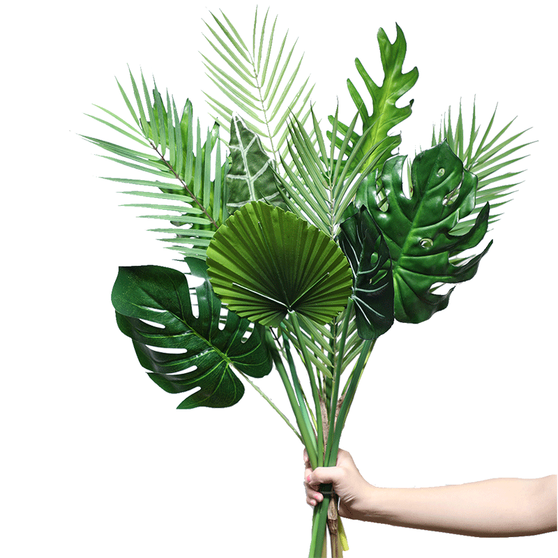 居壹生大叶仿真植物叶子大装饰室内仿真植物装饰大马蹄莲叶1支价