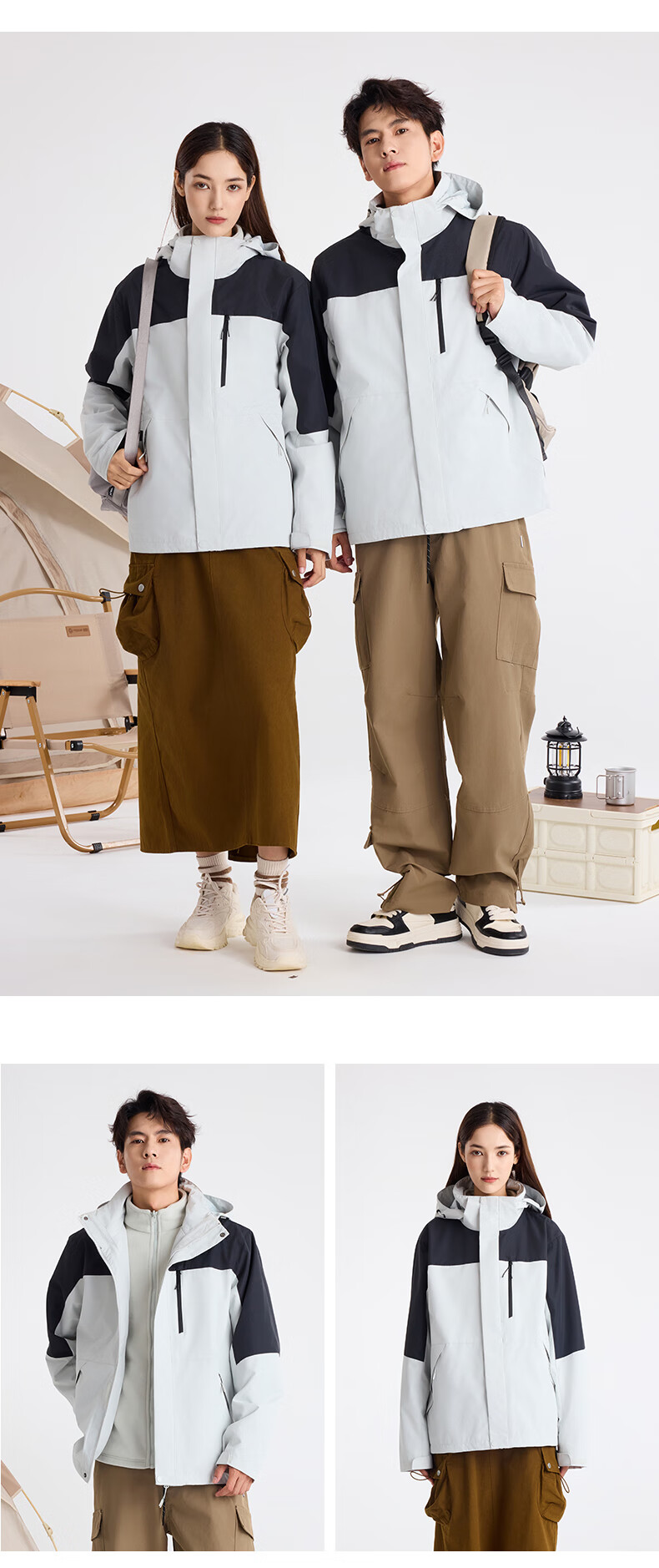 Snow Flying 3-in-1 Two-Piece Outdoor Jacket Unisex 2025 Autumn Winter New Couple Detachable Fleece Liner Coat 17