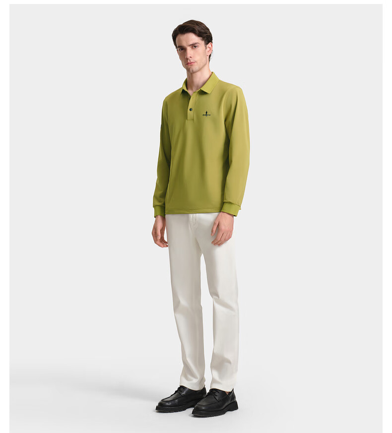 Biyinlefen [Dry Touch Pique] 2025 Autumn New Men's Skin-friendly Stretch Soft Textured Collar Long Sleeve Polo Shirt 21