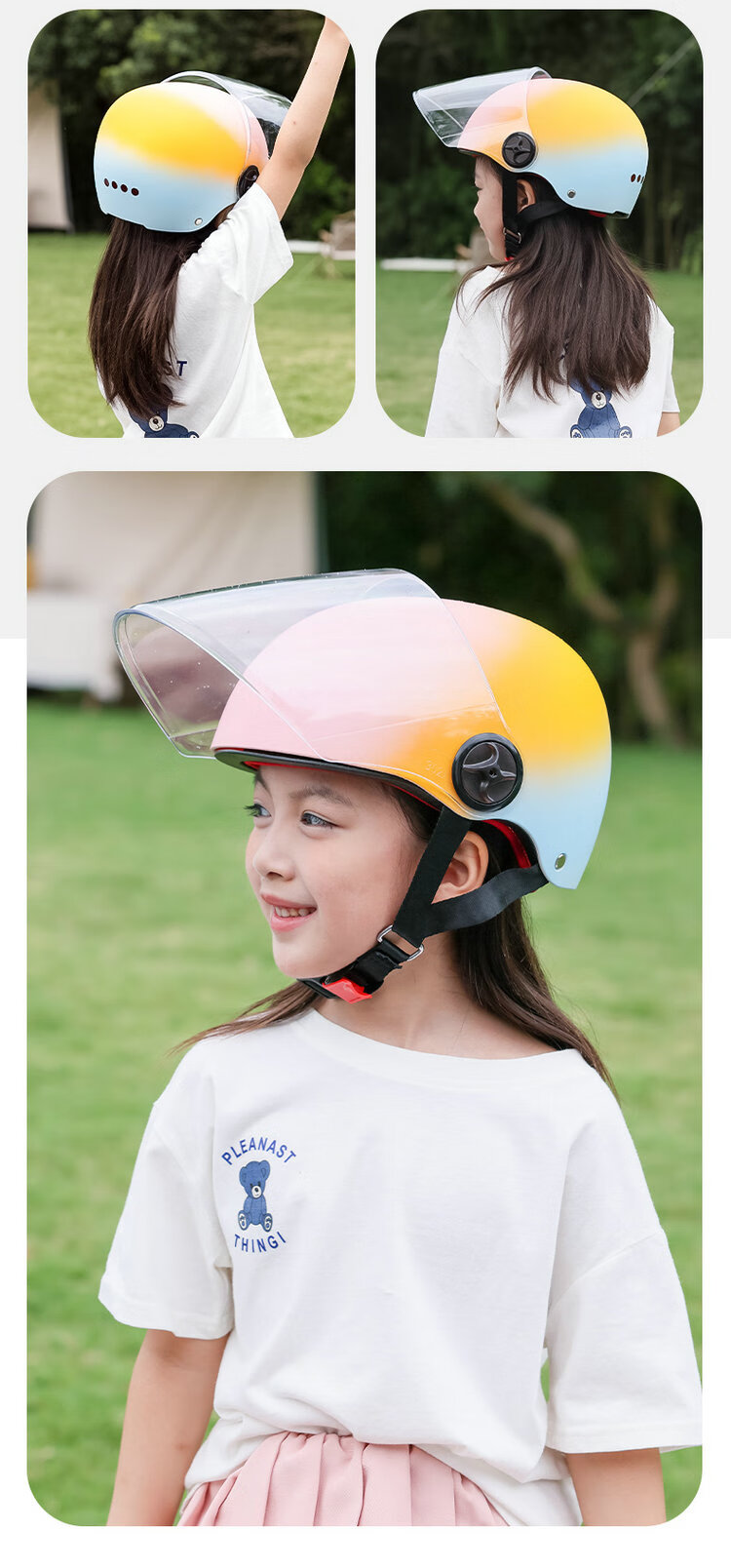 AD3C Certified Electric Bike Kids Helmet for Boys and Girls Ages 3-12, Four Seasons Safety Helmet with Ear Protection, Summer and Winter Half Helmet, Model 808 Pink 6