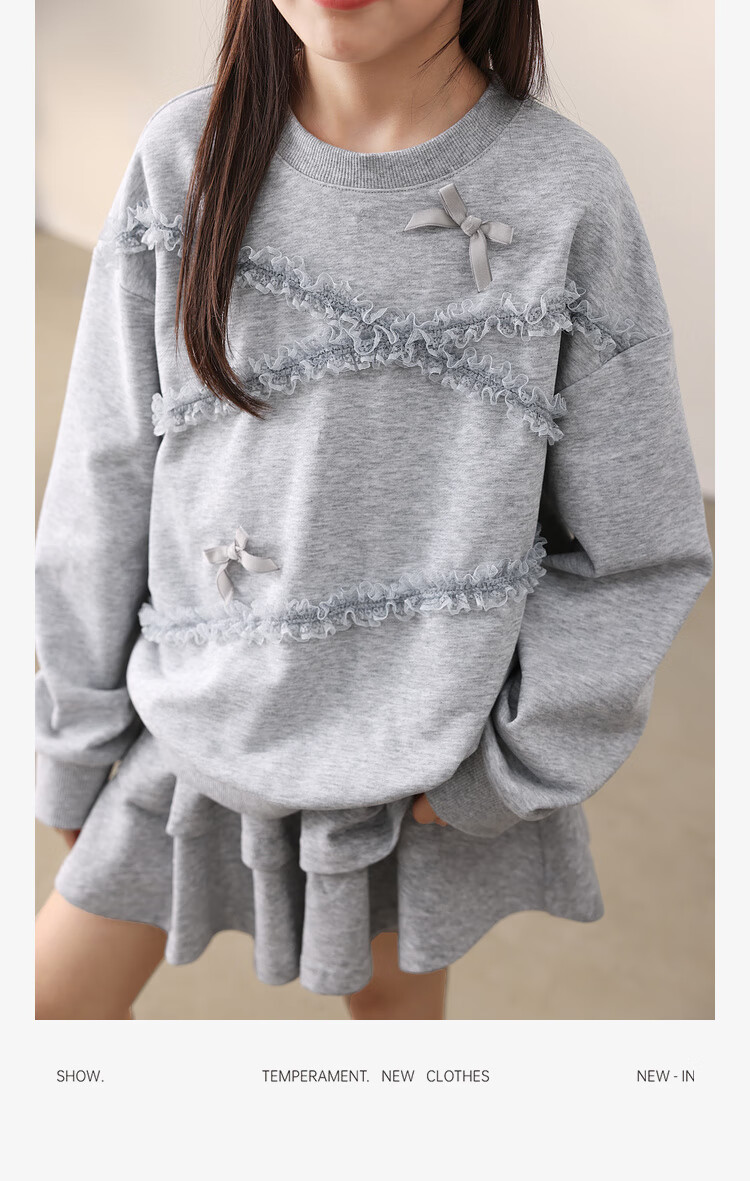 LUSON Chen Dazhu Girls Casual Set Autumn Thin Big Kids Sportswear Children's Autumn Clothes 4