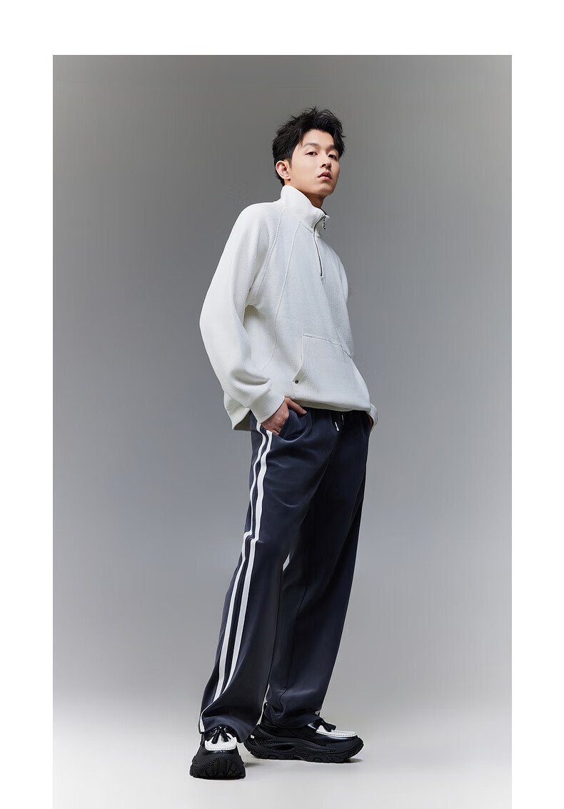 CABBEEN Velvet Y-Axis Stripe Men's Sweatshirt Special Fabric LOGO Single C Embroidery Winter Long Sleeve Sweatshirt 7