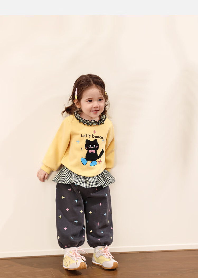 LUSON Little O Dad Baby Girl Sweatshirt Autumn Outfit 2025 New Cartoon Long Sleeve Baby Clothes 16