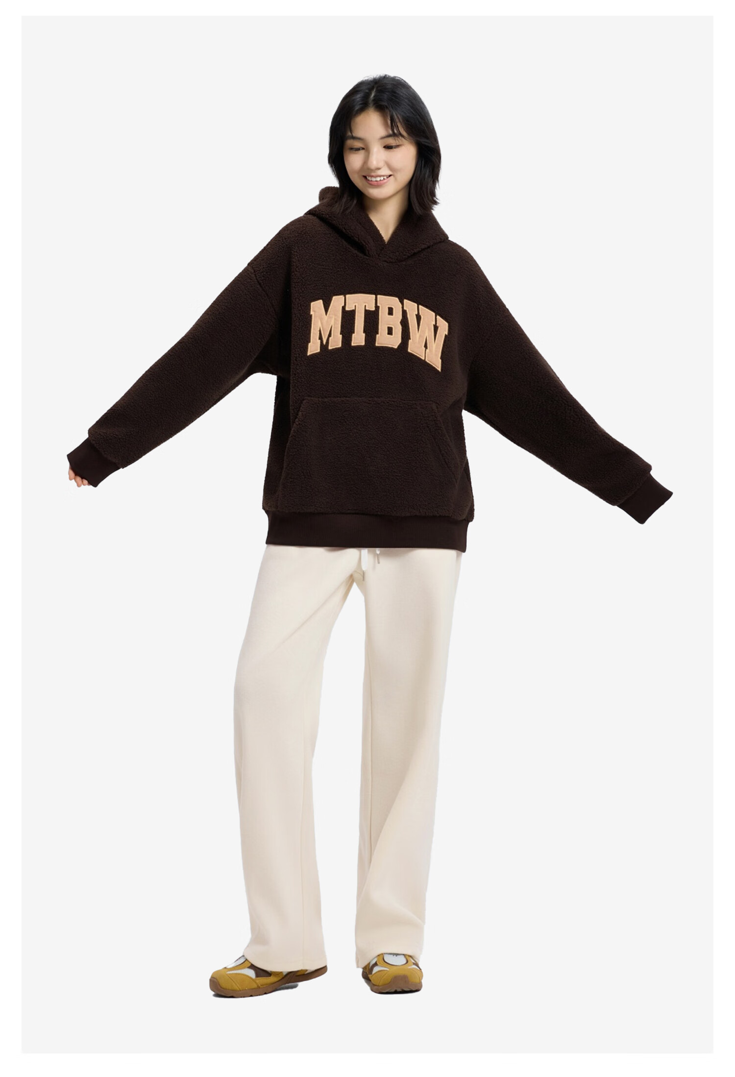 Meters Bonwe Women's Casual Pants 2025 Autumn New Soft Comfortable Skin-friendly Draped Wide-leg Trousers 2