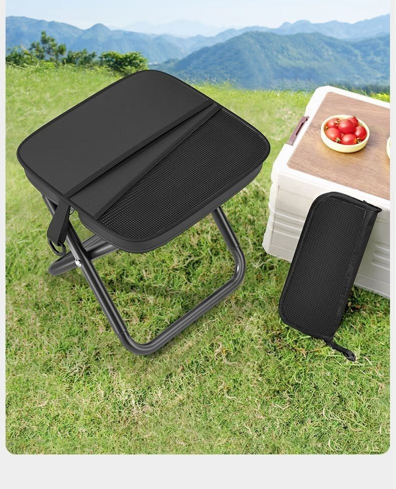 SGMW Folding Portable Stool Small Folding Chair Travel Train Metro Pen Bag Bench Outdoor Music Festival Seat Substitute 15