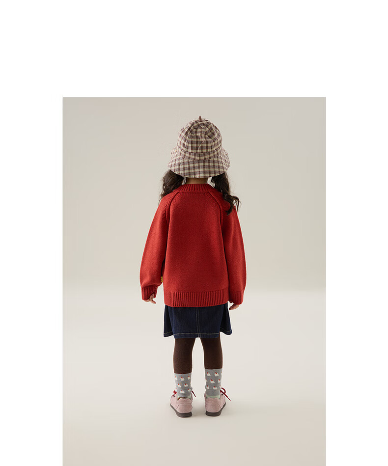 Papapapa Autumn Winter Kids Sweater Soft Skin-Friendly Warm Pullover Knitwear Light Gray 100 13