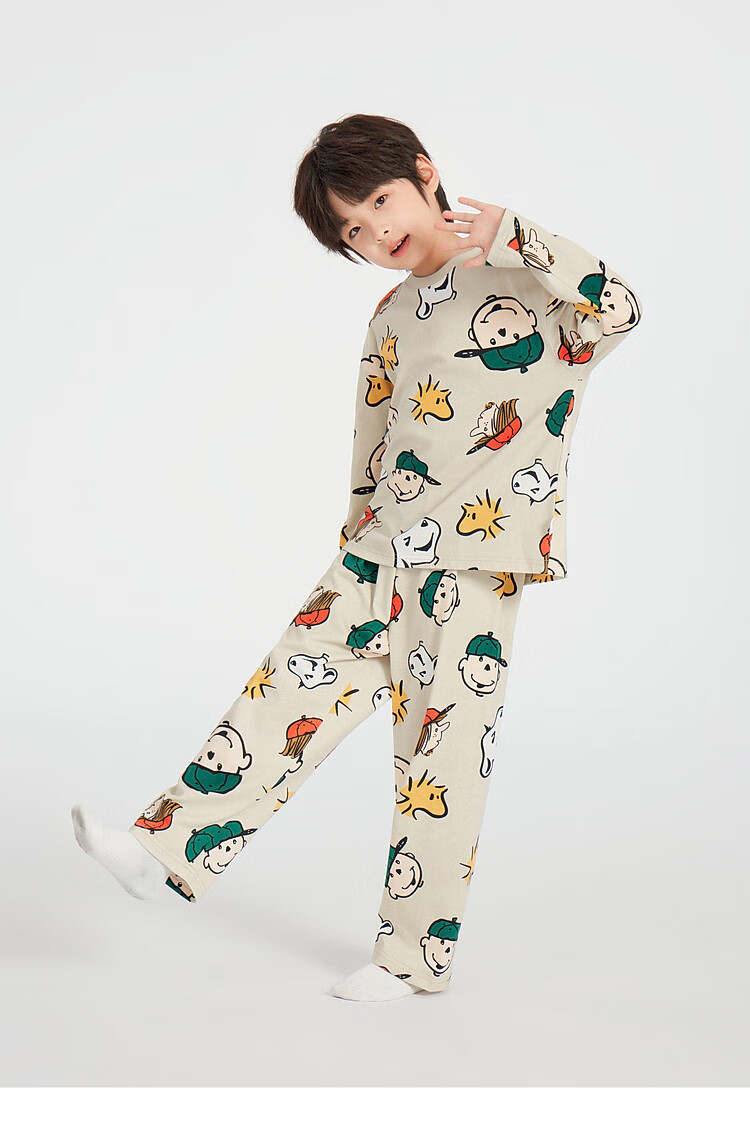Duoduo Boys' Homewear Spring and Autumn Pure Cotton Skin-friendly Pajama Set 2026 New Children's Cartoon Printed Two-piece Set 13