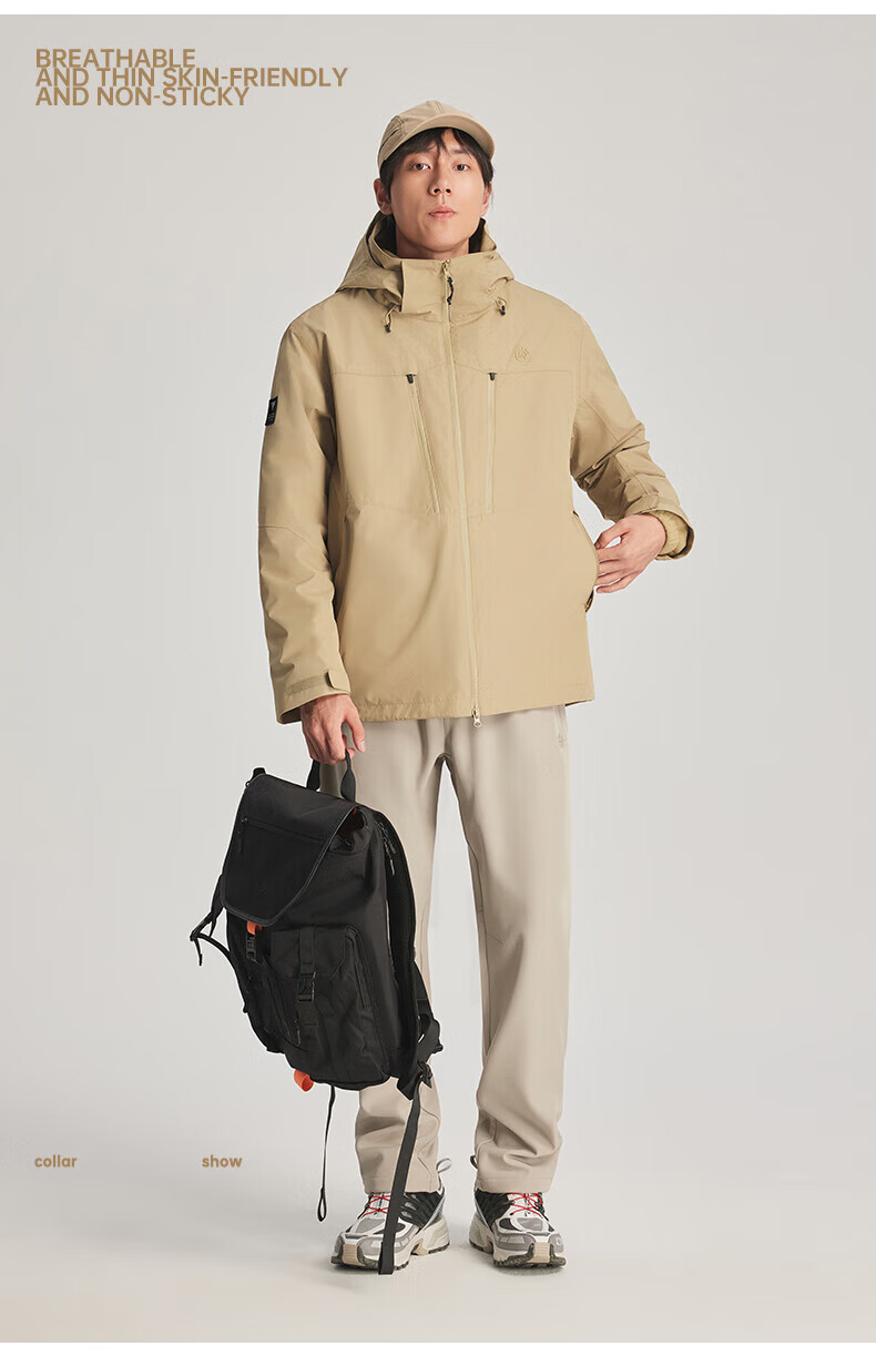 TECTOP Three-in-One Waterproof Hard Shell Jacket with Fleece Liner for Men Mountaineering 13