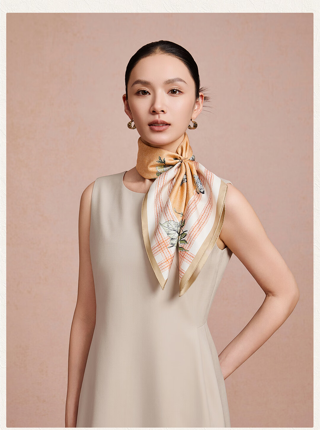 Shanghai Story [Counter Same Style] 100% Mulberry Silk Twill Scarf Silk Shawl Gift for Mom Women's Day Birthday 9
