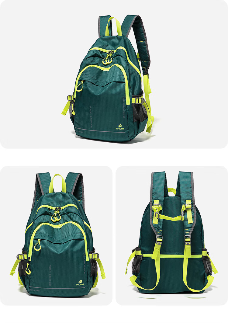 FOUVOR Women's Outdoor Hiking Backpack Travel Lightweight Hiking Bag Casual Student School Bag Orange 5