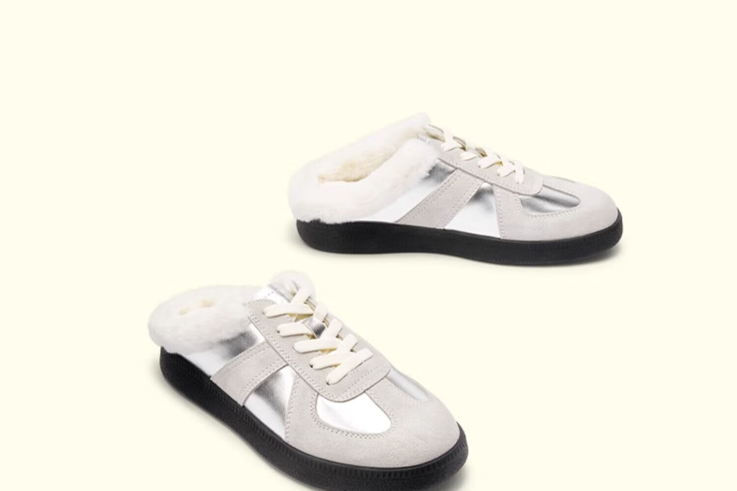 TOOMANYSHOES Couple's Style Men's And Women's Shoes Flat Casual Sports White Sneakers Skateboard Shoes Training Shoes Virtual Lovers Silver 36 28