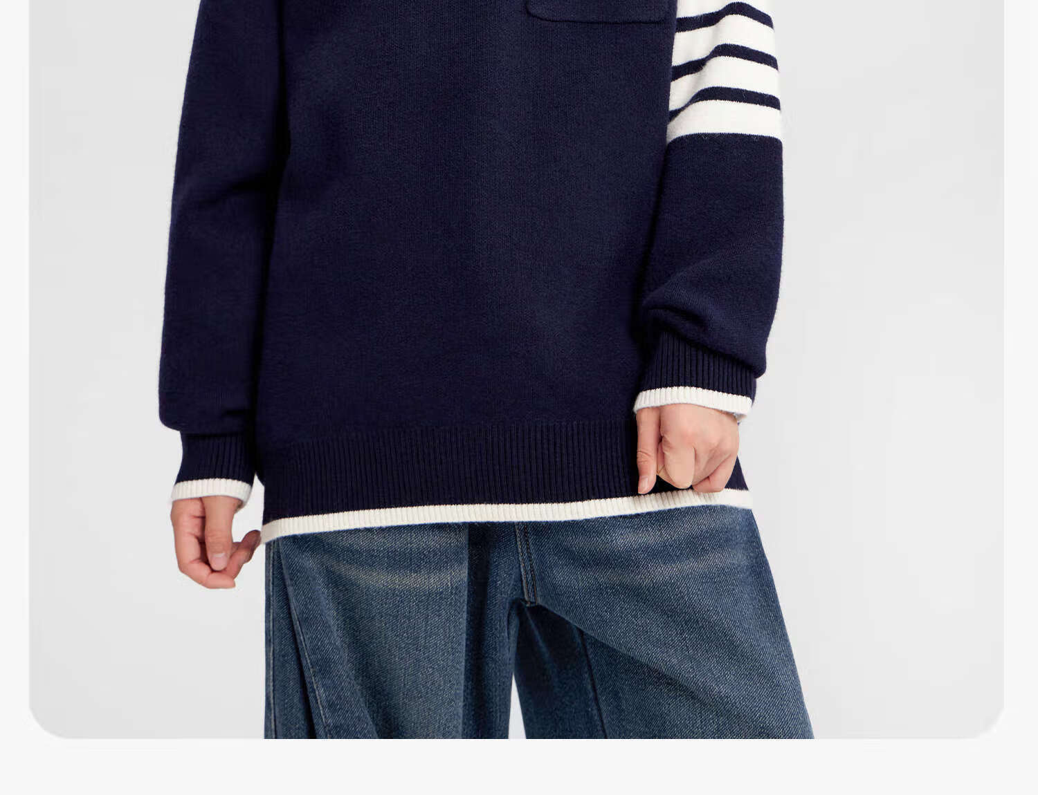 Zuo Xi Boys Sweater Autumn Winter Children's College Style Knitwear 2025 New Big Kids Winter Clothes Gray 130 9