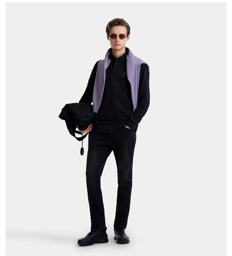 Biyinlefen [Dry Touch Pique] 2025 Autumn New Men's Skin-friendly Stretch Soft Textured Collar Long Sleeve Polo Shirt 3