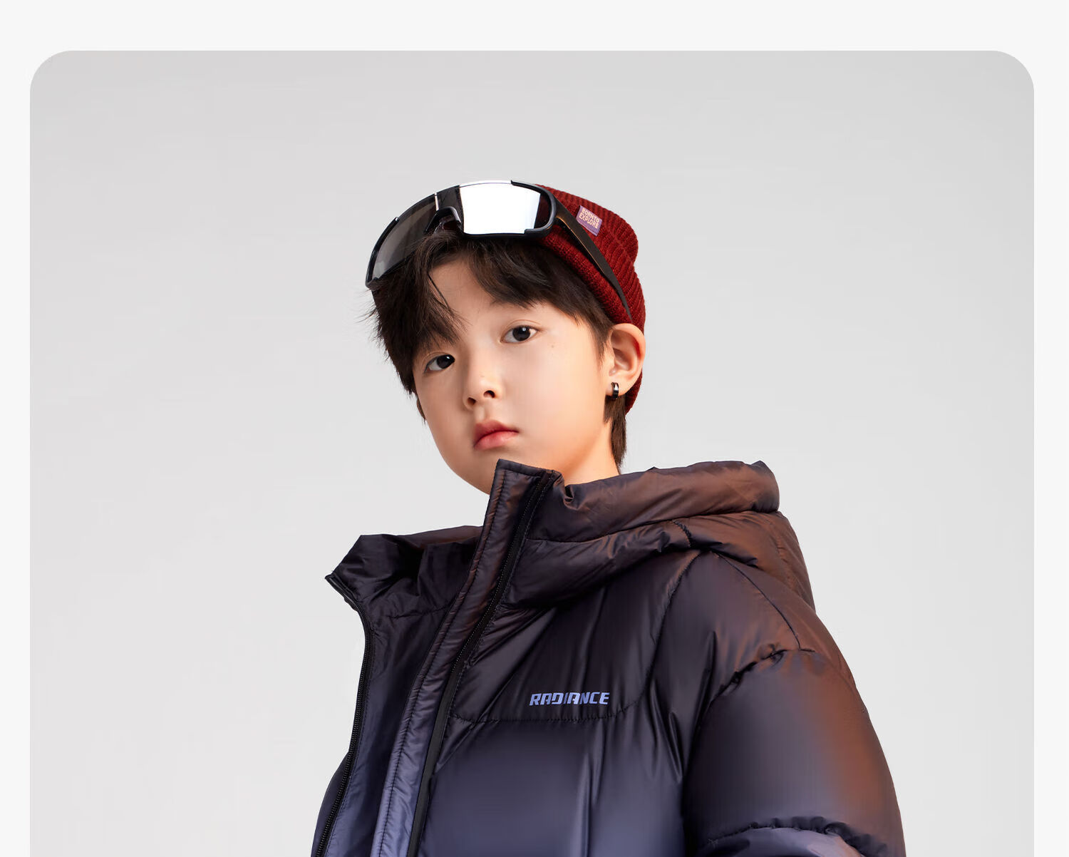 Zuo Xi Boys' Down Jacket Winter Warm 2025 New Children's Three-Proof Hooded Puffer Coat Blue 120 18
