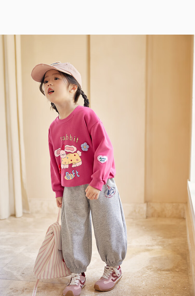 LUSON Little O Baby Okids Children's Clothing, Baby Sweatshirt, Three-Dimensional Fun And Dynamic, 2025 Autumn New Style, Girls' Round Neck Top 19