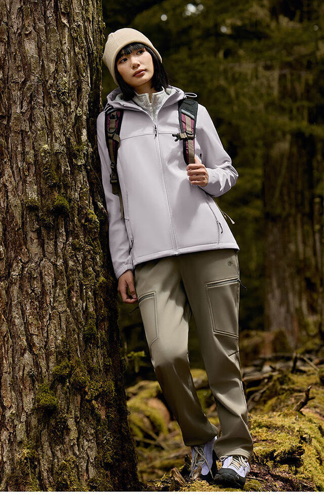 TECTOP Fleece-Lined Softshell Jacket Couples Outdoor Hiking Mountaineering Hooded Coat 26