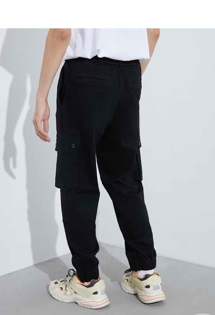 jack&jones杰克琼斯工装裤男潮棉质舒适百搭宽松弹力牛仔裤222432012